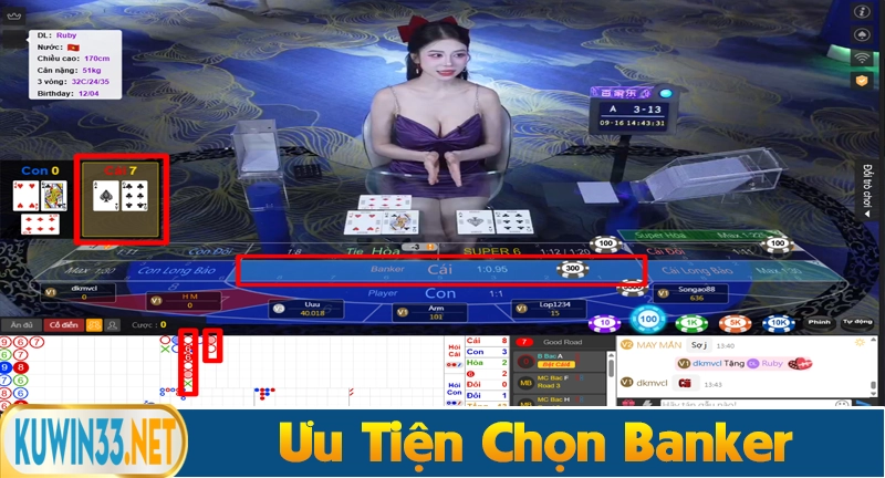 Kinh nghiệm chơi Baccarat luôn thắng - ưu tiên chọn của nhà cái (banker)